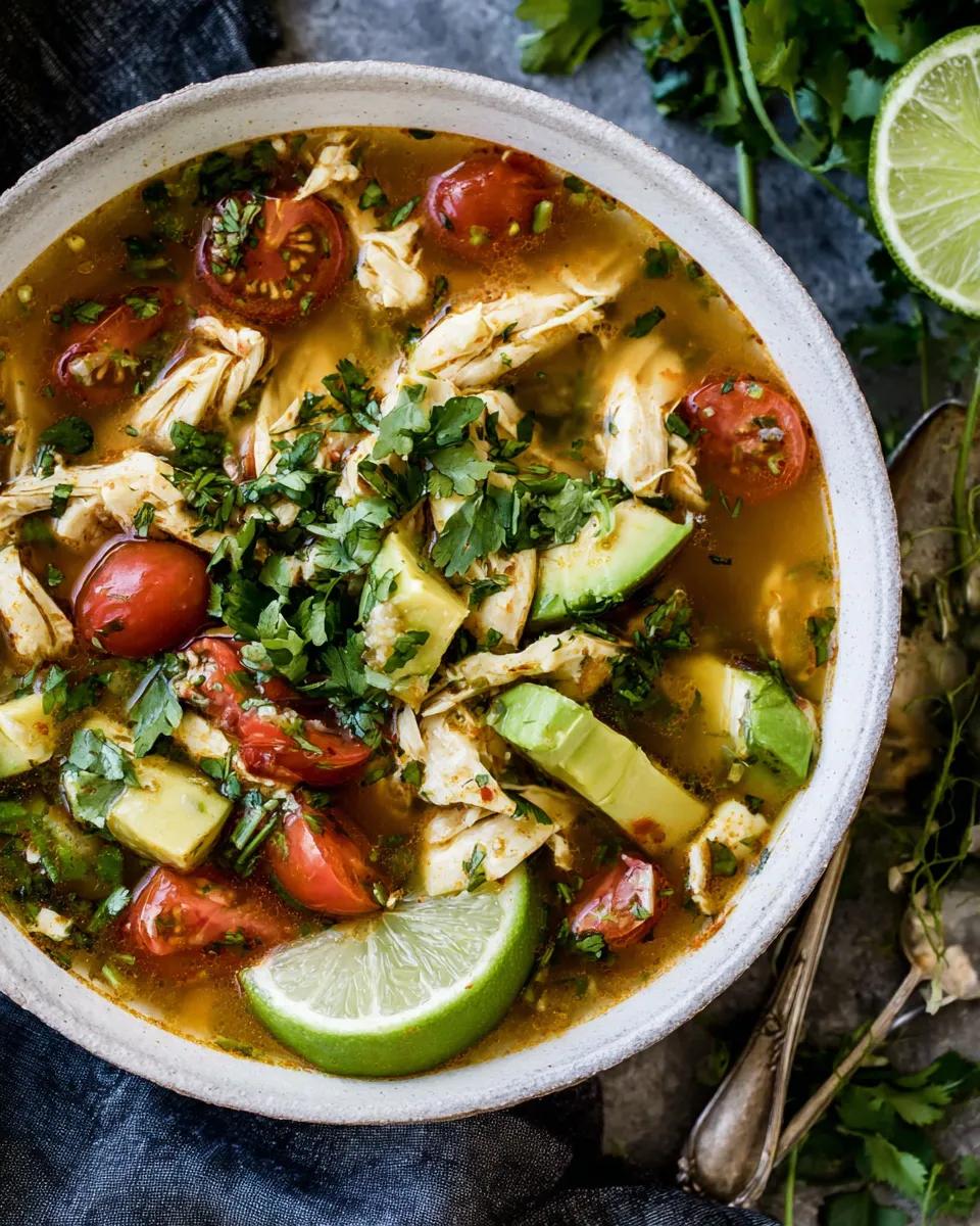Delicious Chicken and Avocado Soup dish photo