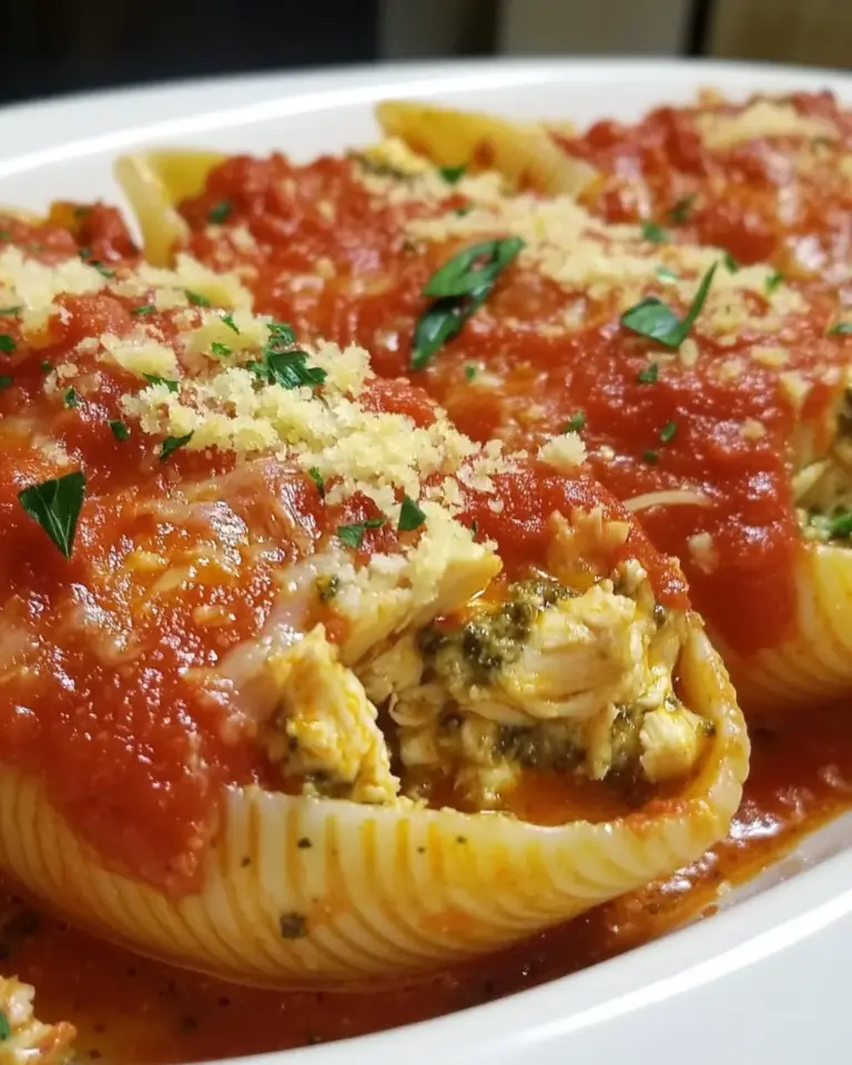 Homemade Chicken and Pesto Stuffed Shells photo