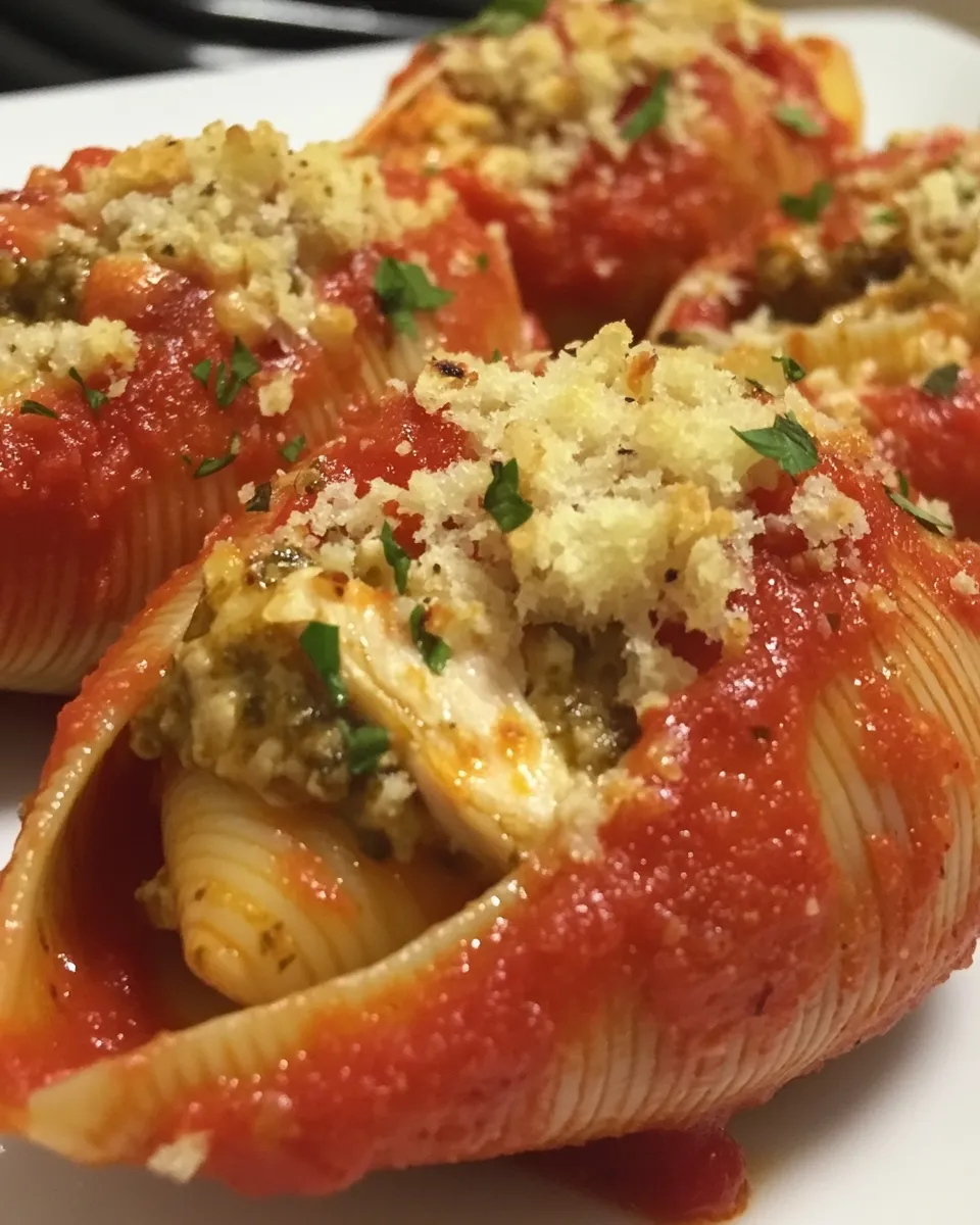 Classic Chicken and Pesto Stuffed Shells image