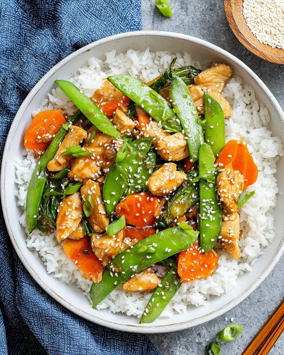 Delicious Chicken and Vegetable Stir Fry dish photo