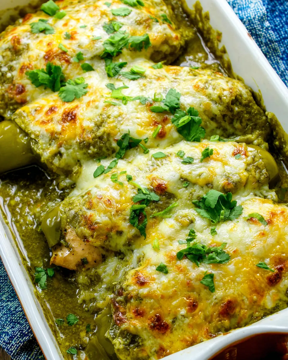 Easy Chicken with Green Chiles and Cheese food shot