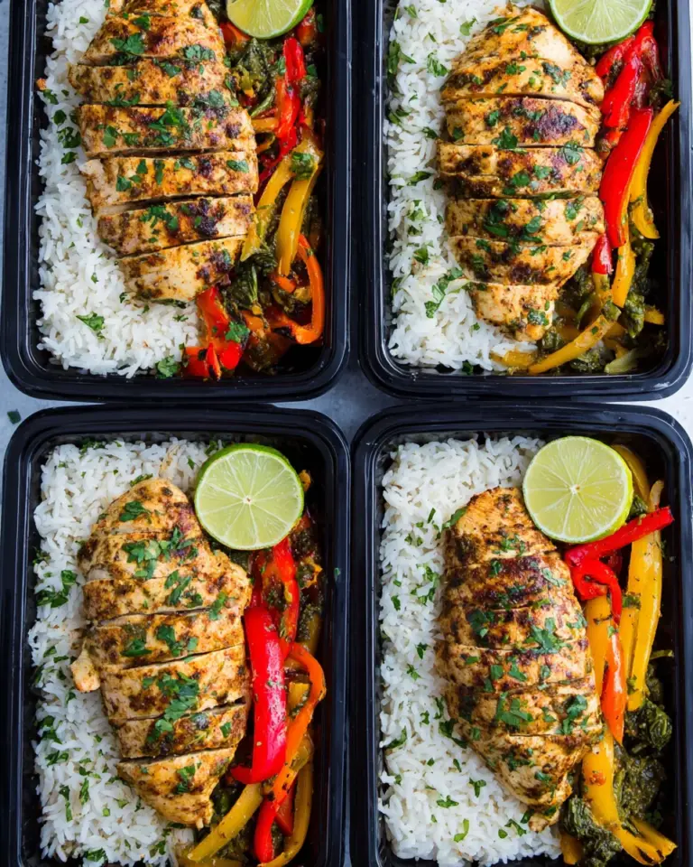 Homemade Chili Lime Chicken and Rice Meal Prep Bowls photo