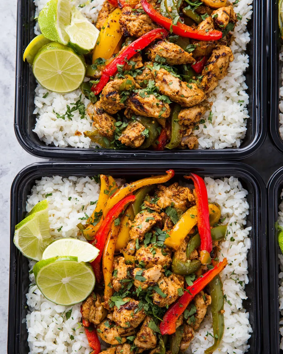 Classic Chili Lime Chicken and Rice Meal Prep Bowls image