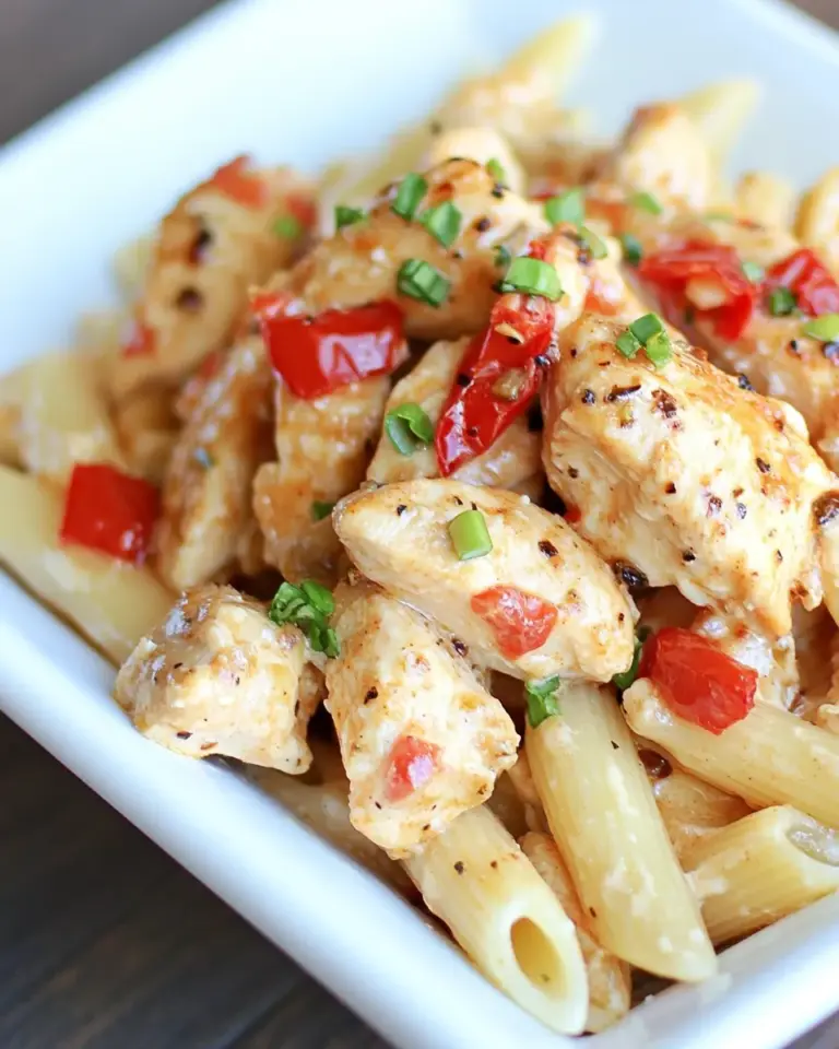 homemade Chili Lime Chicken with Creamy Garlic Penne Pasta photo