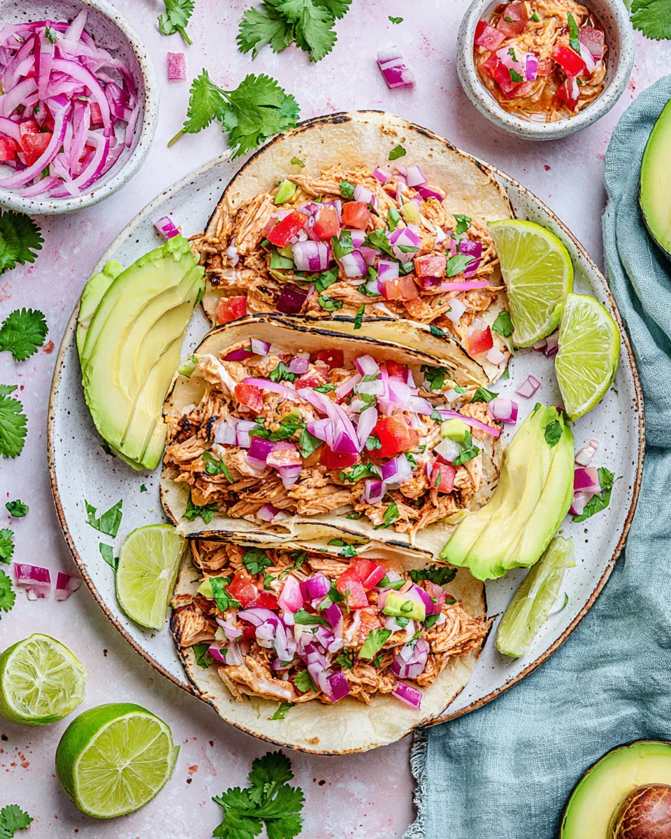 Easy Chipotle Chicken Tacos food shot