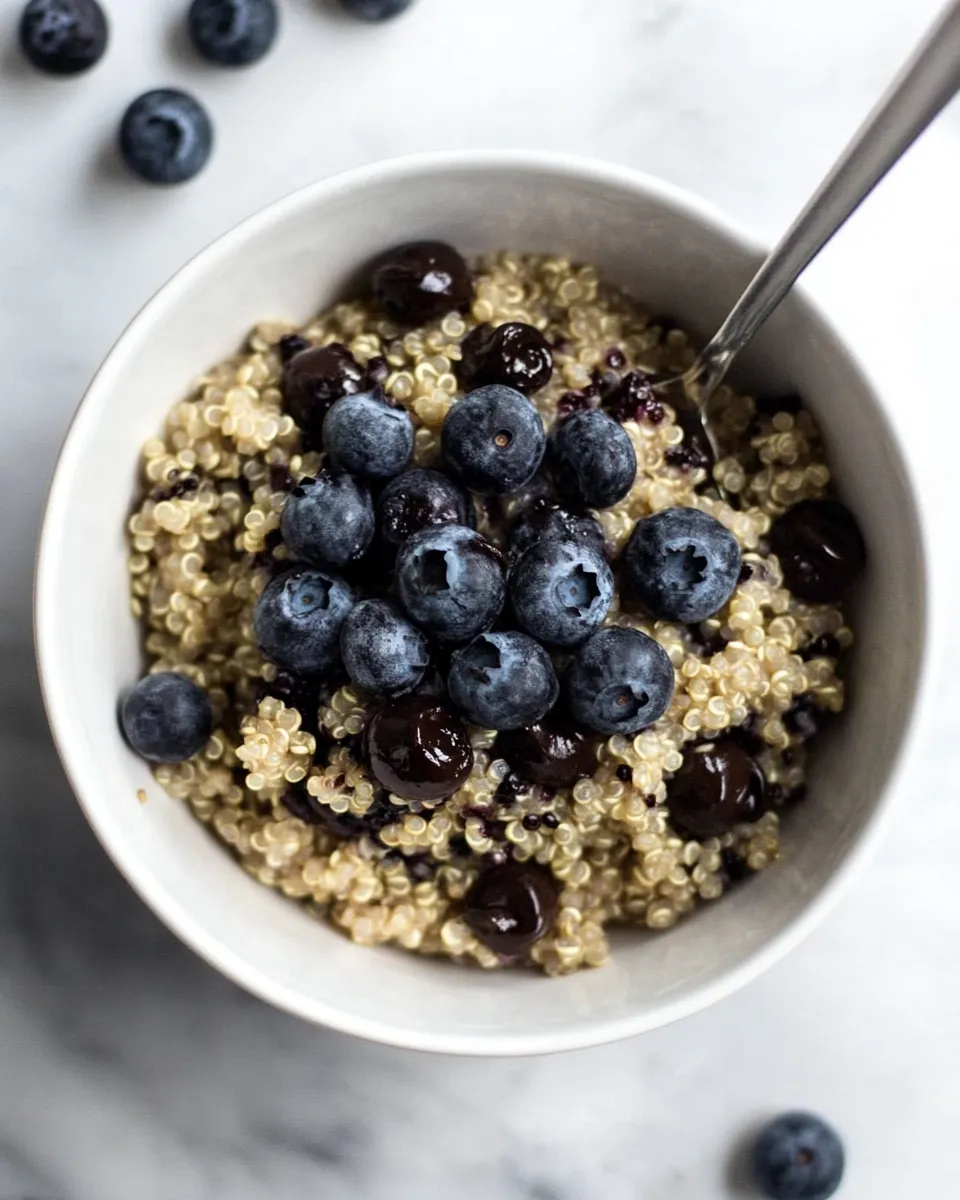 Classic Chocolate Chip Blueberry Breakfast Quinoa. image