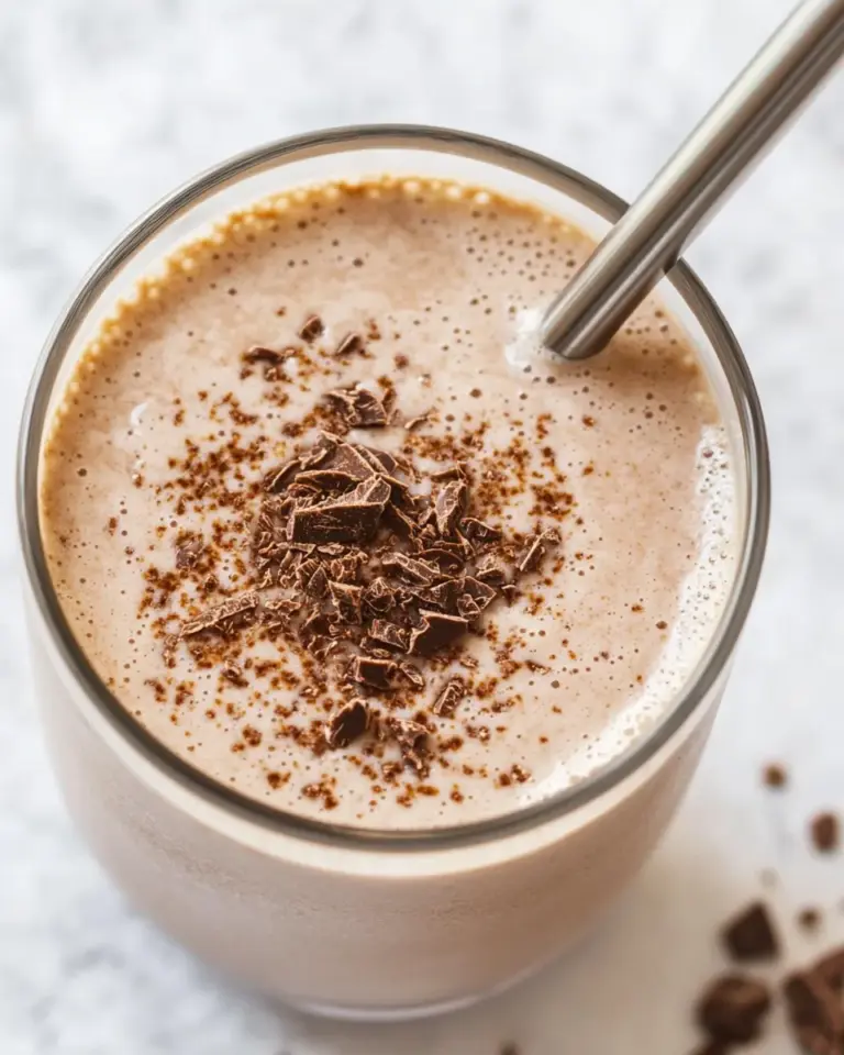 Homemade Chocolate Coconut Protein Breakfast Shake photo