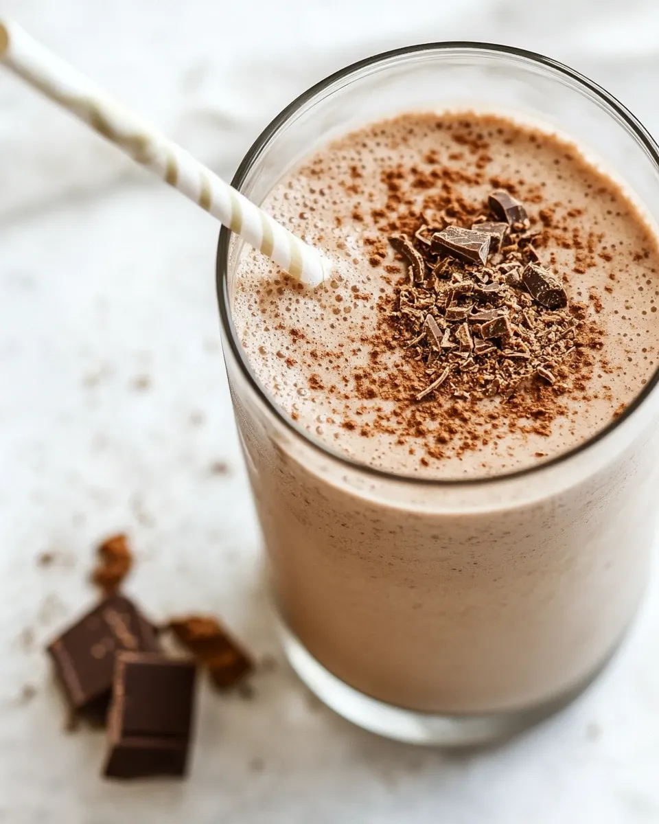 Easy Chocolate Coconut Protein Breakfast Shake recipe image