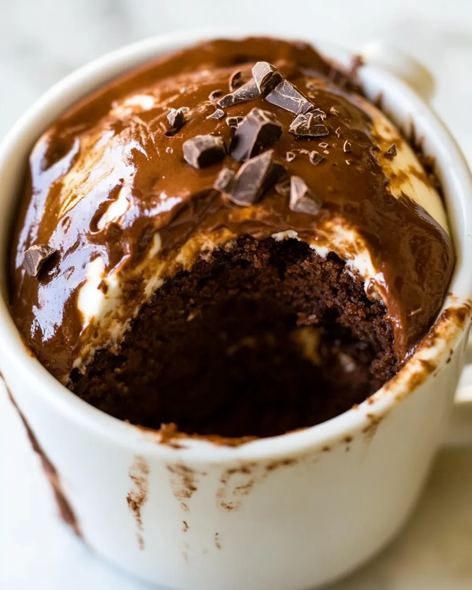 homemade Chocolate Protein Cake In A Mug photo