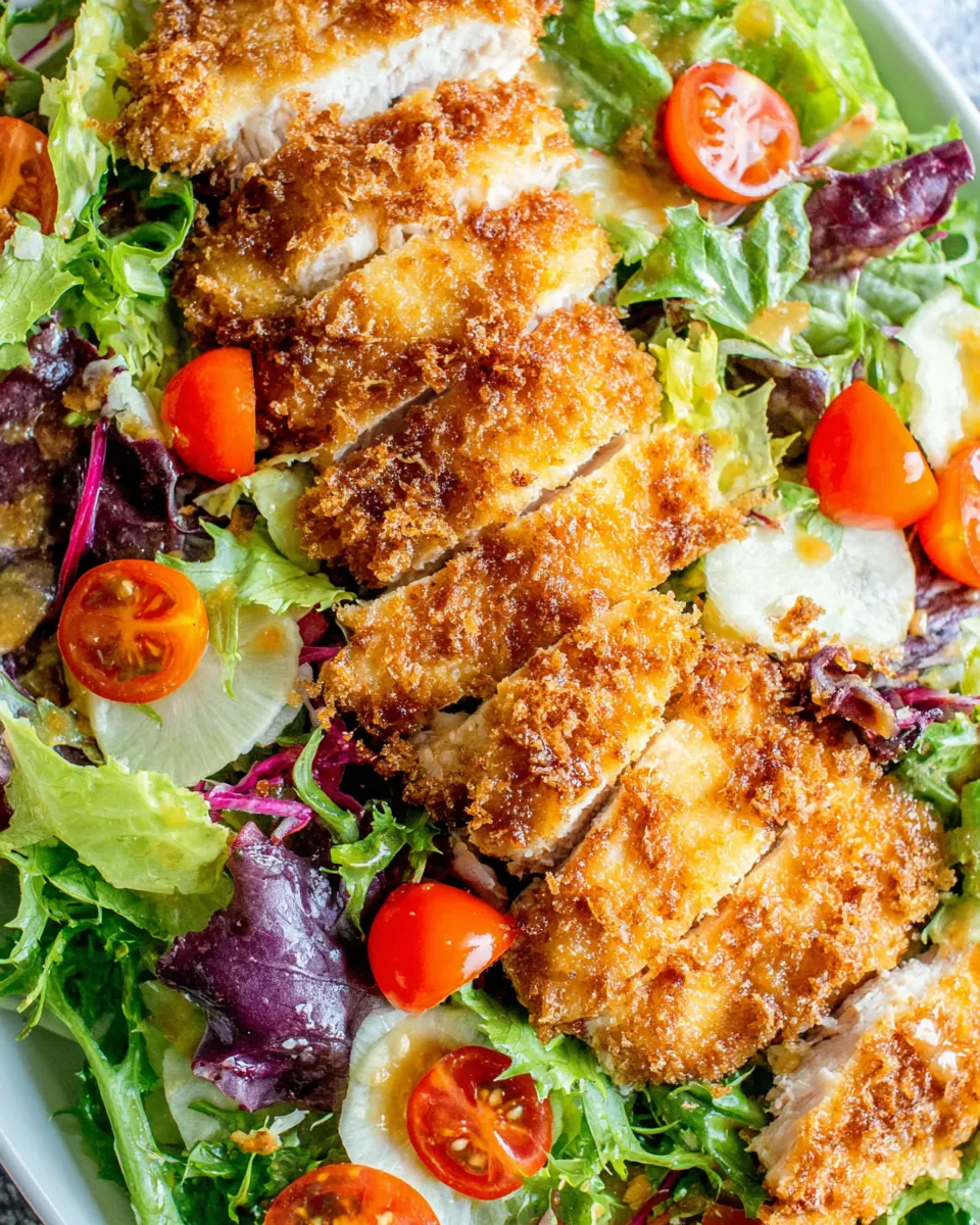 Easy Coconut Chicken Salad with Warm Honey Mustard Vinaigrette food shot