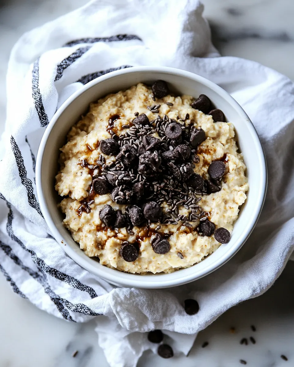 Easy Cookie Dough Protein Oatmeal recipe photo