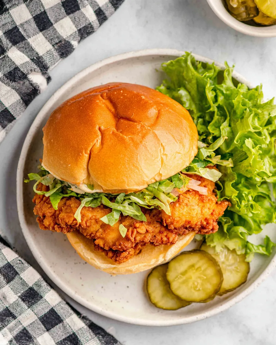 Classic Copycat Chick-fil-A Chicken Sandwich (Fried or Air Fried) image