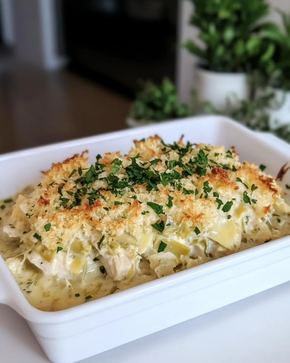 Easy Creamy Artichoke Chicken Bake recipe photo
