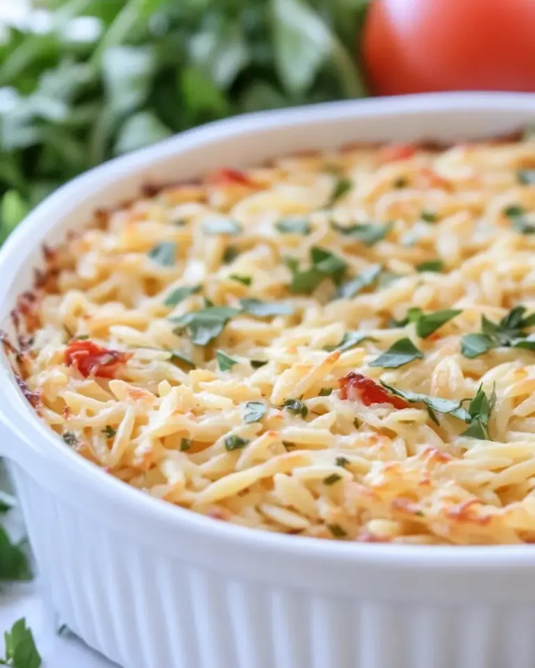 Homemade Creamy Boursin Baked Orzo photo