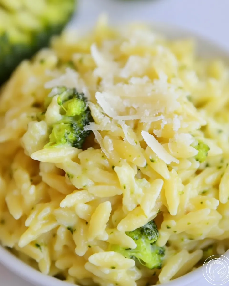 easy Creamy Broccoli Orzo recipe photo