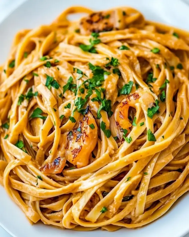 homemade Creamy Calamari Fettuccine photo
