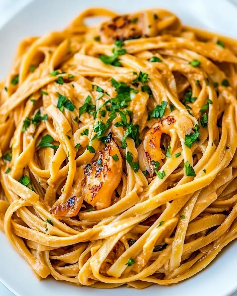 homemade Creamy Calamari Fettuccine photo