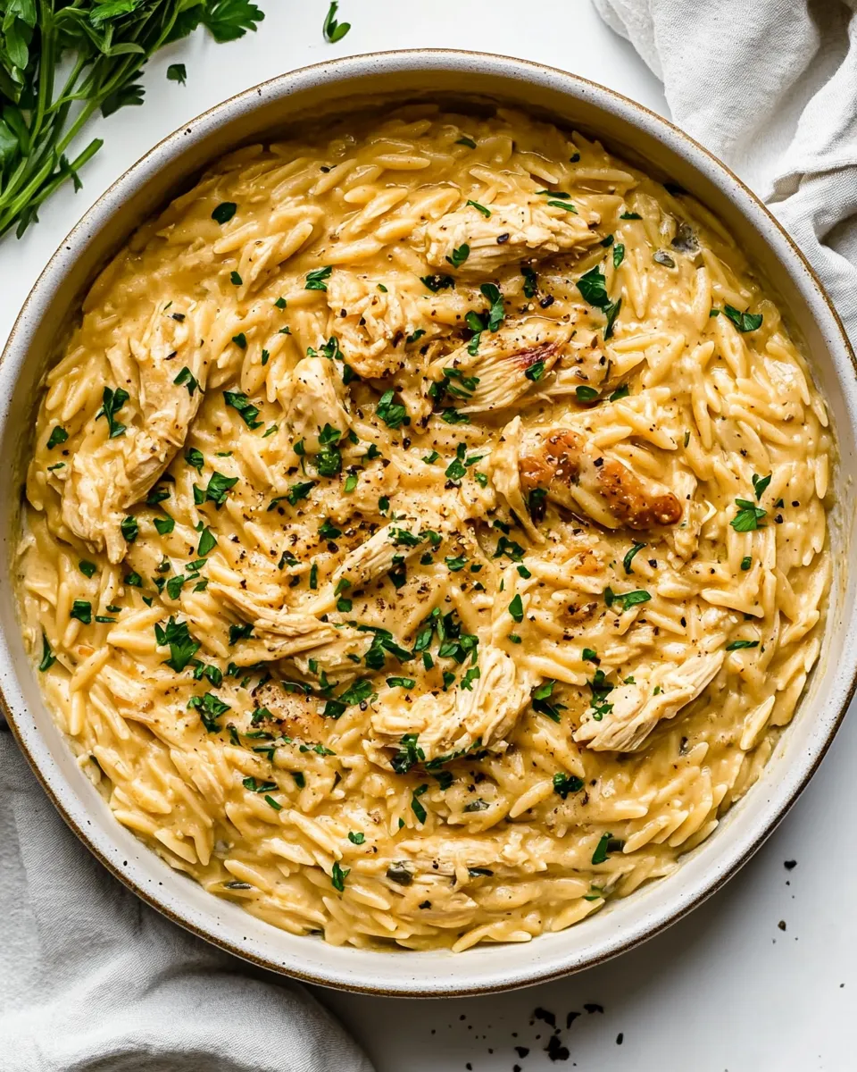 Delicious Creamy Chicken Orzo dish photo
