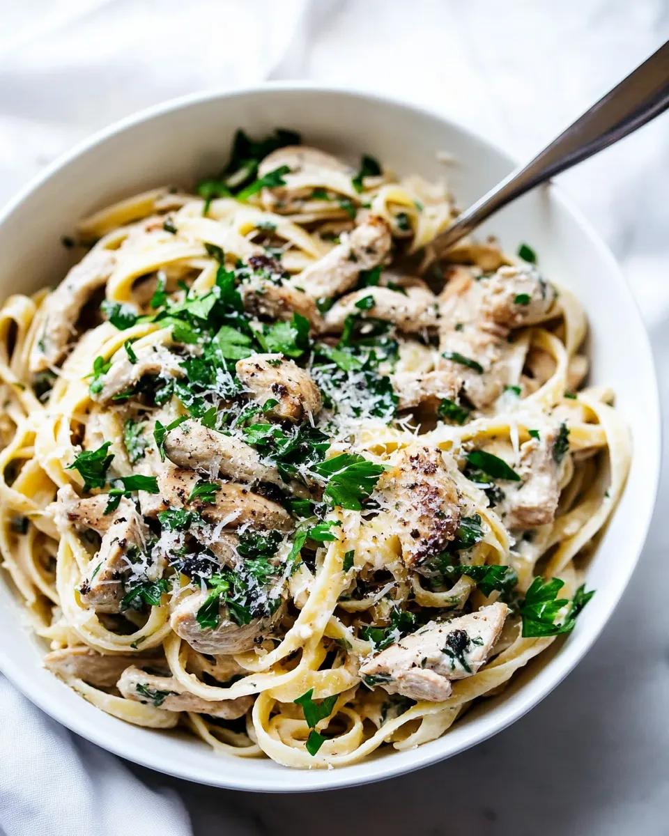 Homemade Creamy Chicken Pasta Recipe photo