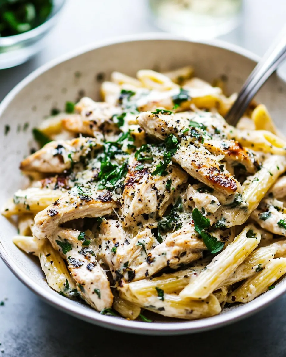 Easy Creamy Chicken Pasta Recipe recipe photo