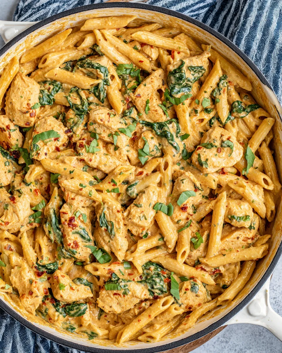 Classic Creamy Garlic Chicken Pasta dish photo