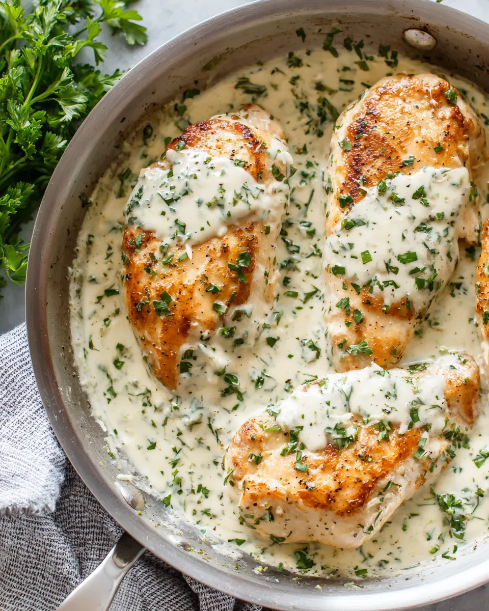 Classic Creamy Garlic Herb Chicken dish photo