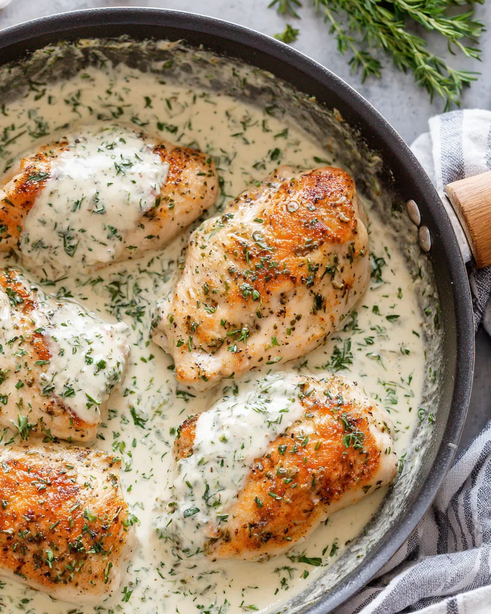Delicious Creamy Garlic Herb Chicken picture
