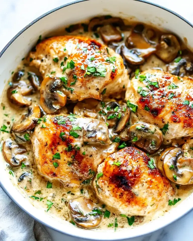 Homemade Creamy Garlic Mushroom Chicken photo