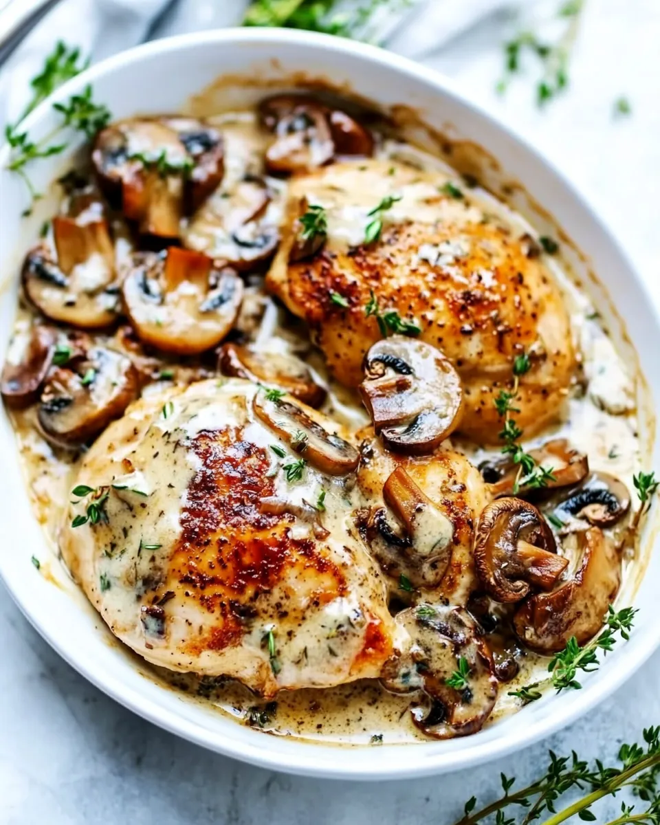 Delicious Creamy Garlic Mushroom Chicken dish photo