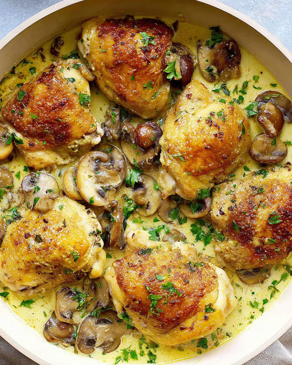 Homemade Creamy Garlic Mushroom Chicken (Instant Pot) recipe photo