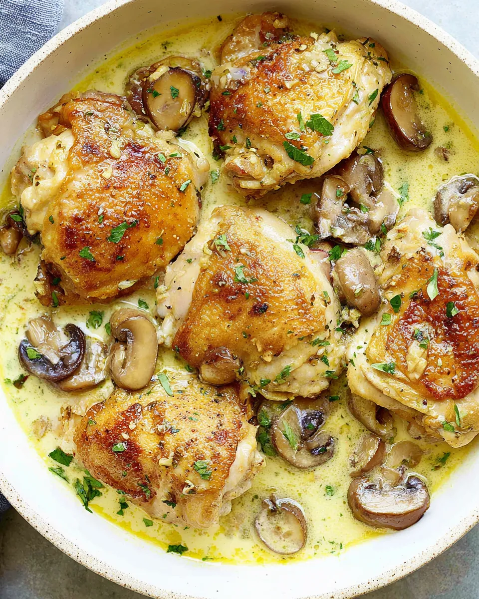 Delicious Creamy Garlic Mushroom Chicken (Instant Pot) picture
