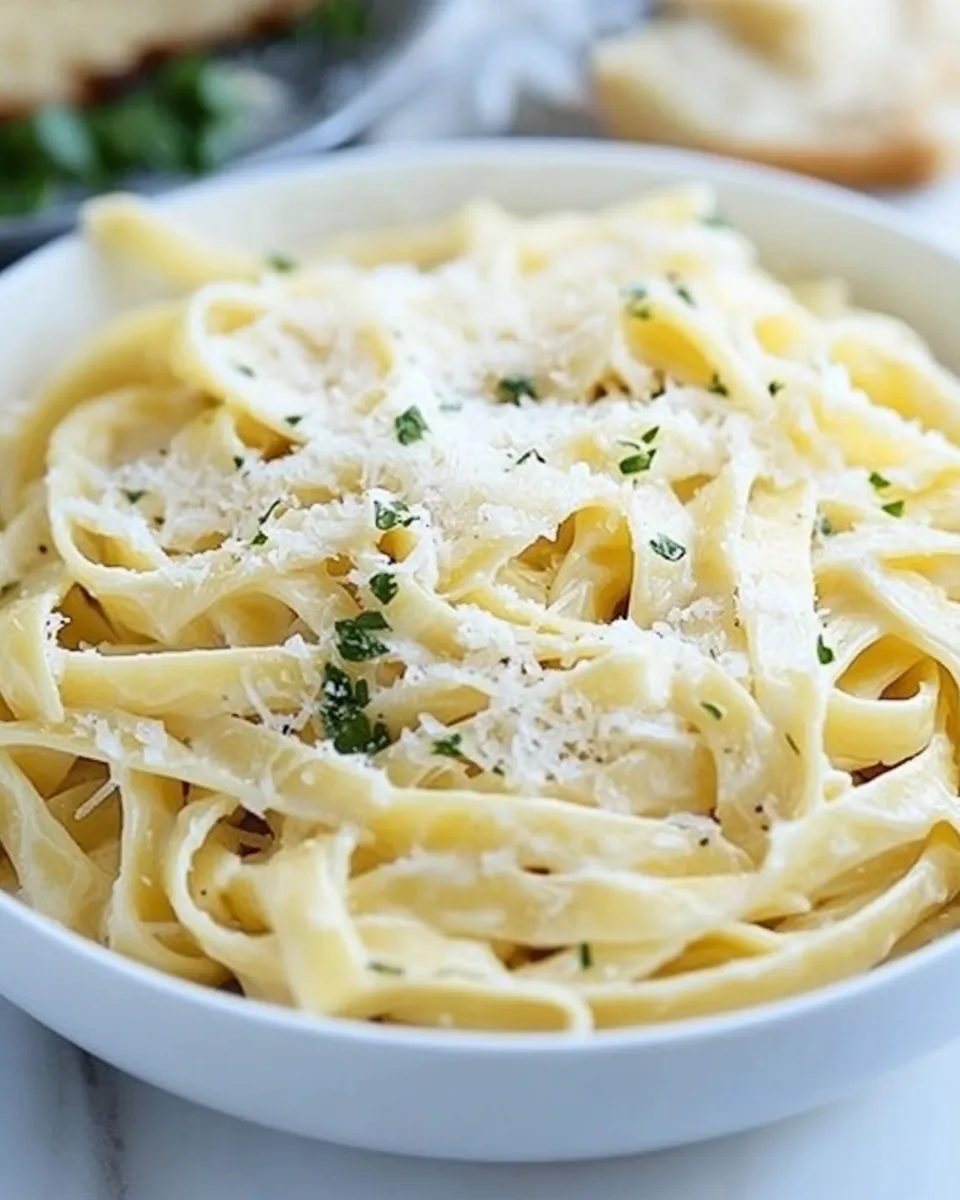 homemade Creamy Garlic Parmesan Fettuccine photo