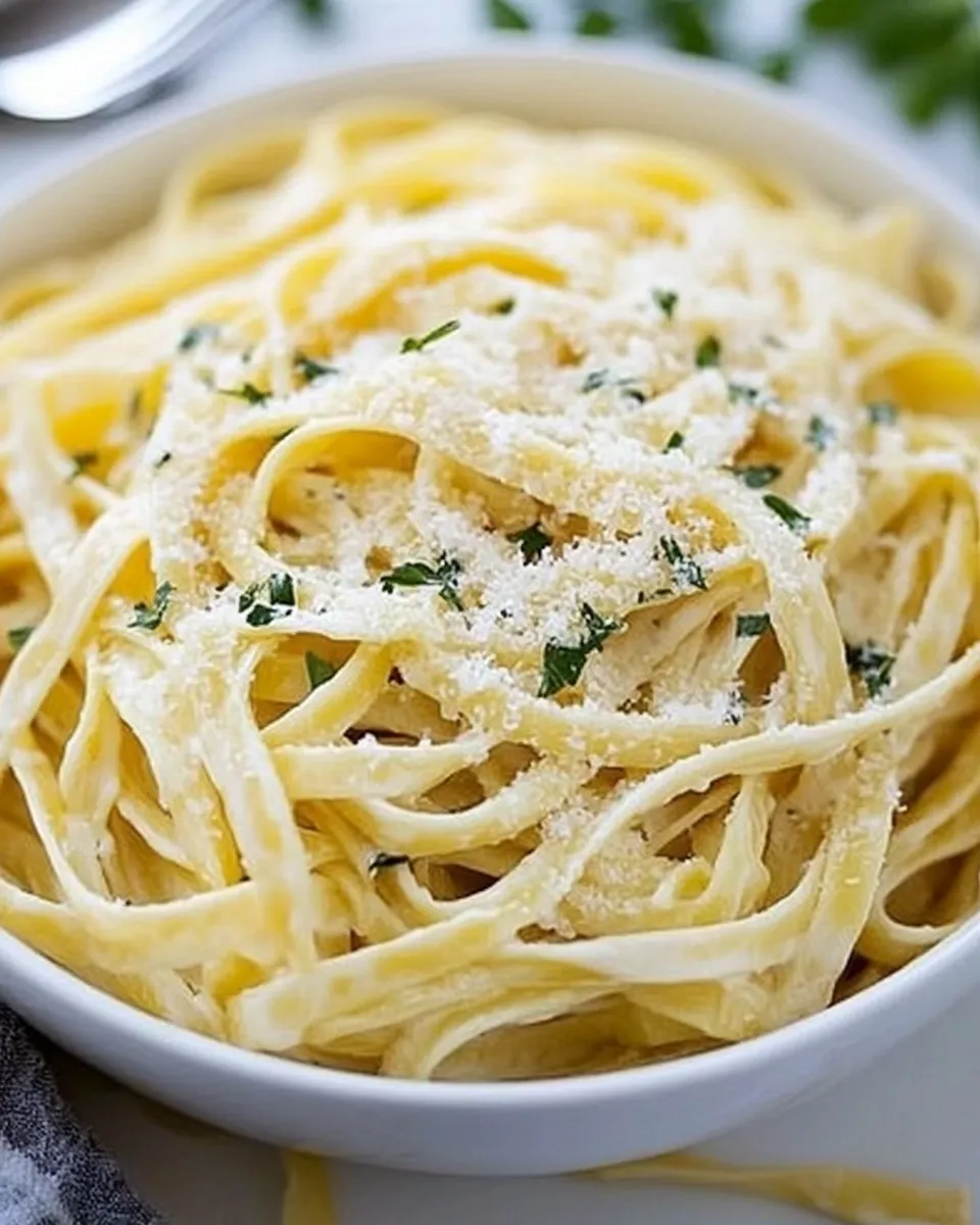 classic Creamy Garlic Parmesan Fettuccine image