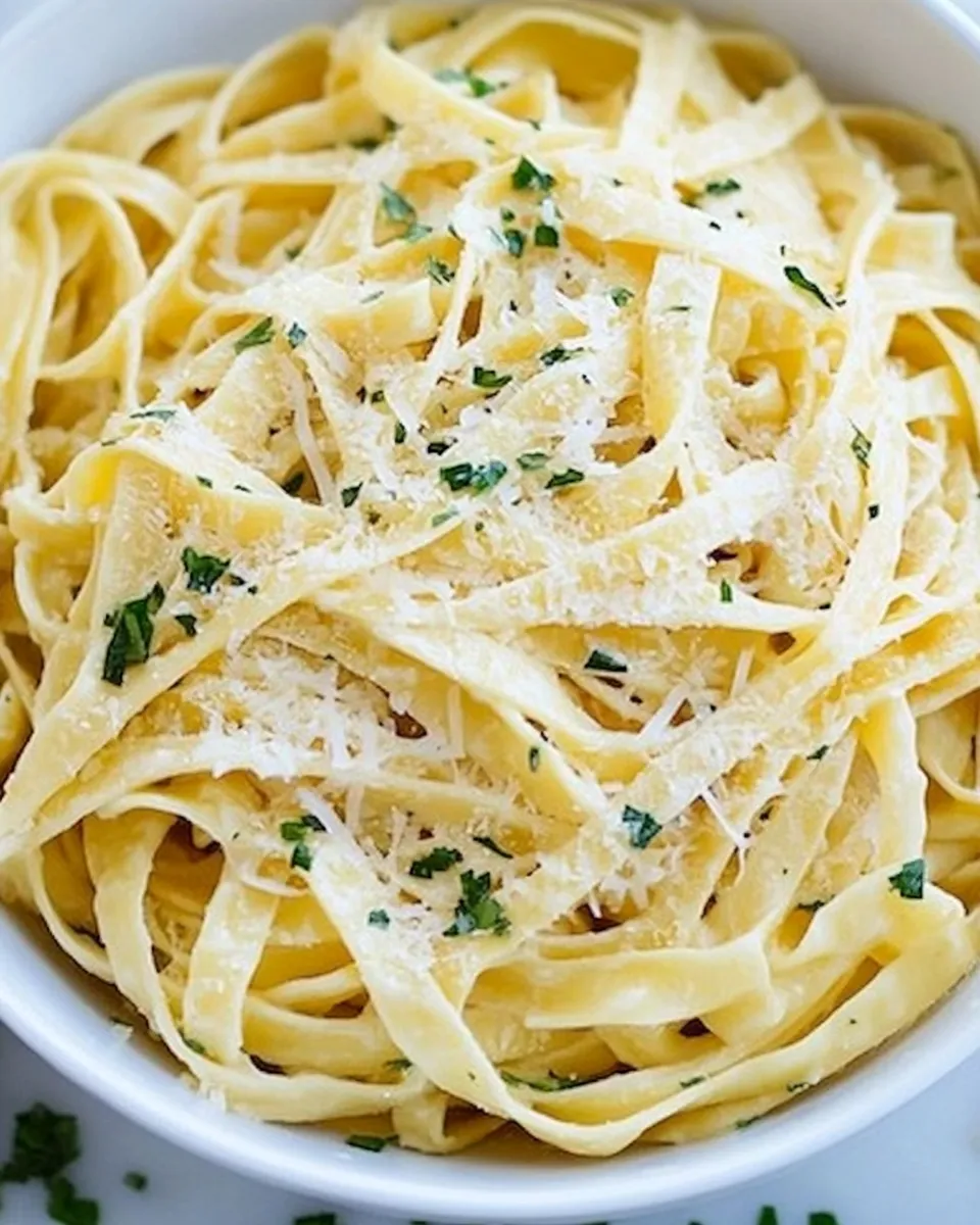 easy Creamy Garlic Parmesan Fettuccine picture