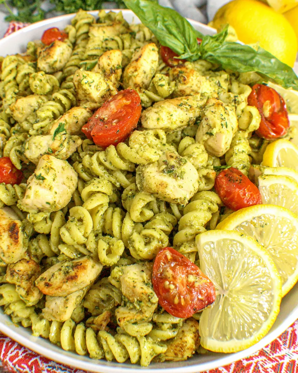 Classic Creamy Lemon-Pesto Chicken Pasta recipe image
