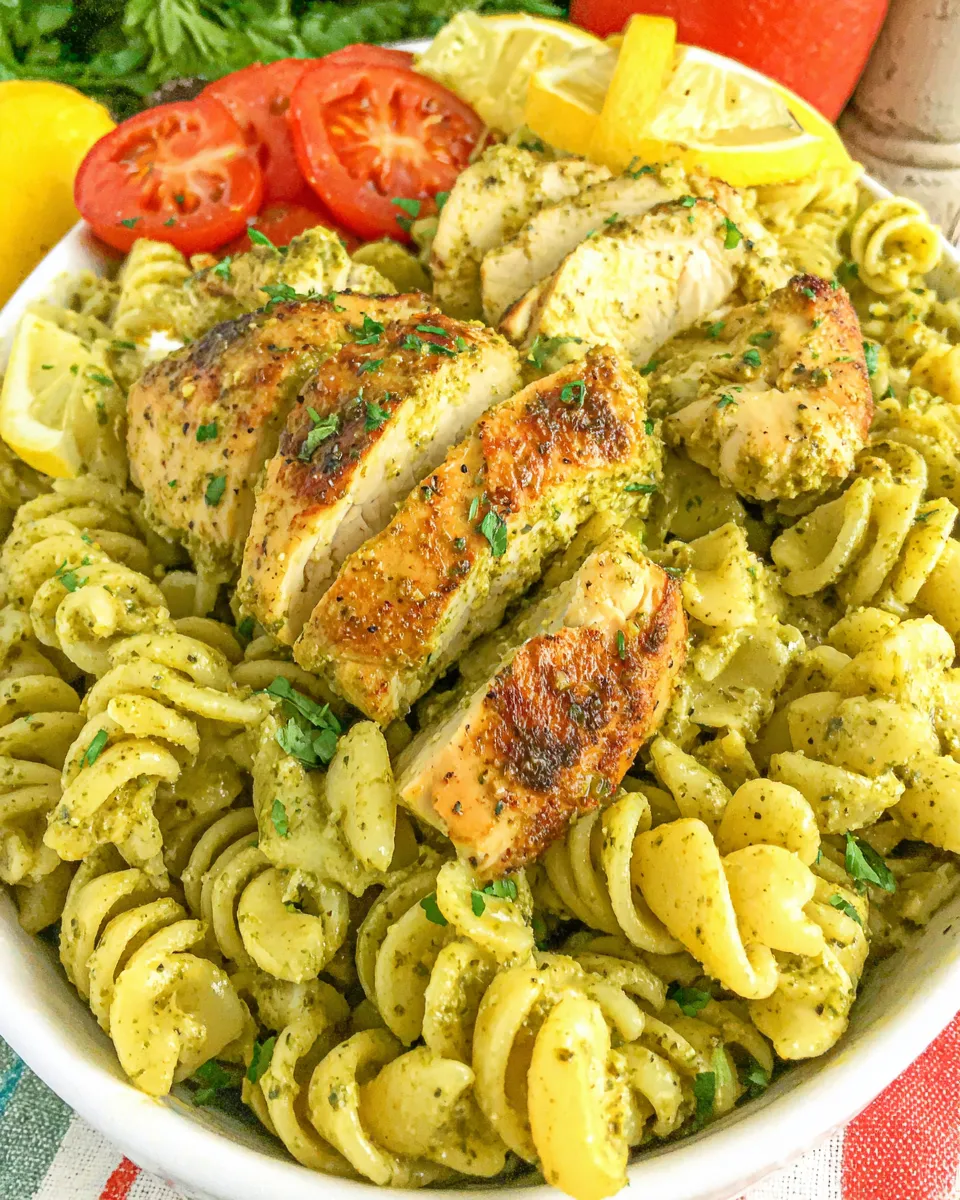 Easy Creamy Lemon-Pesto Chicken Pasta dish photo