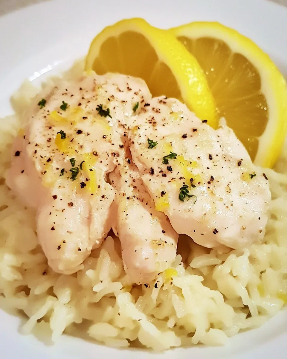 Delicious Creamy Lemon Chicken and Rice Recipe shot