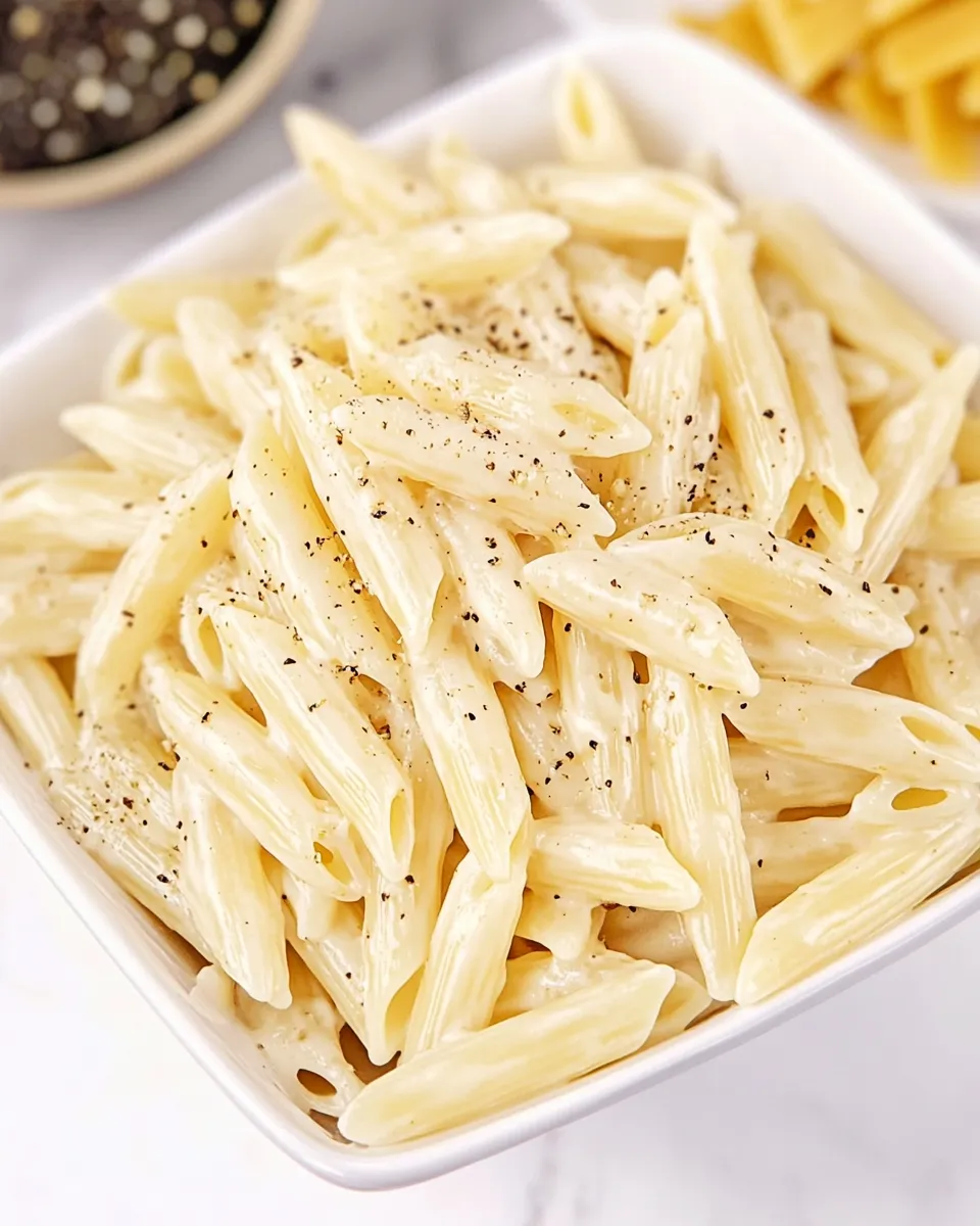 Delicious Creamy Penne Pasta plate image