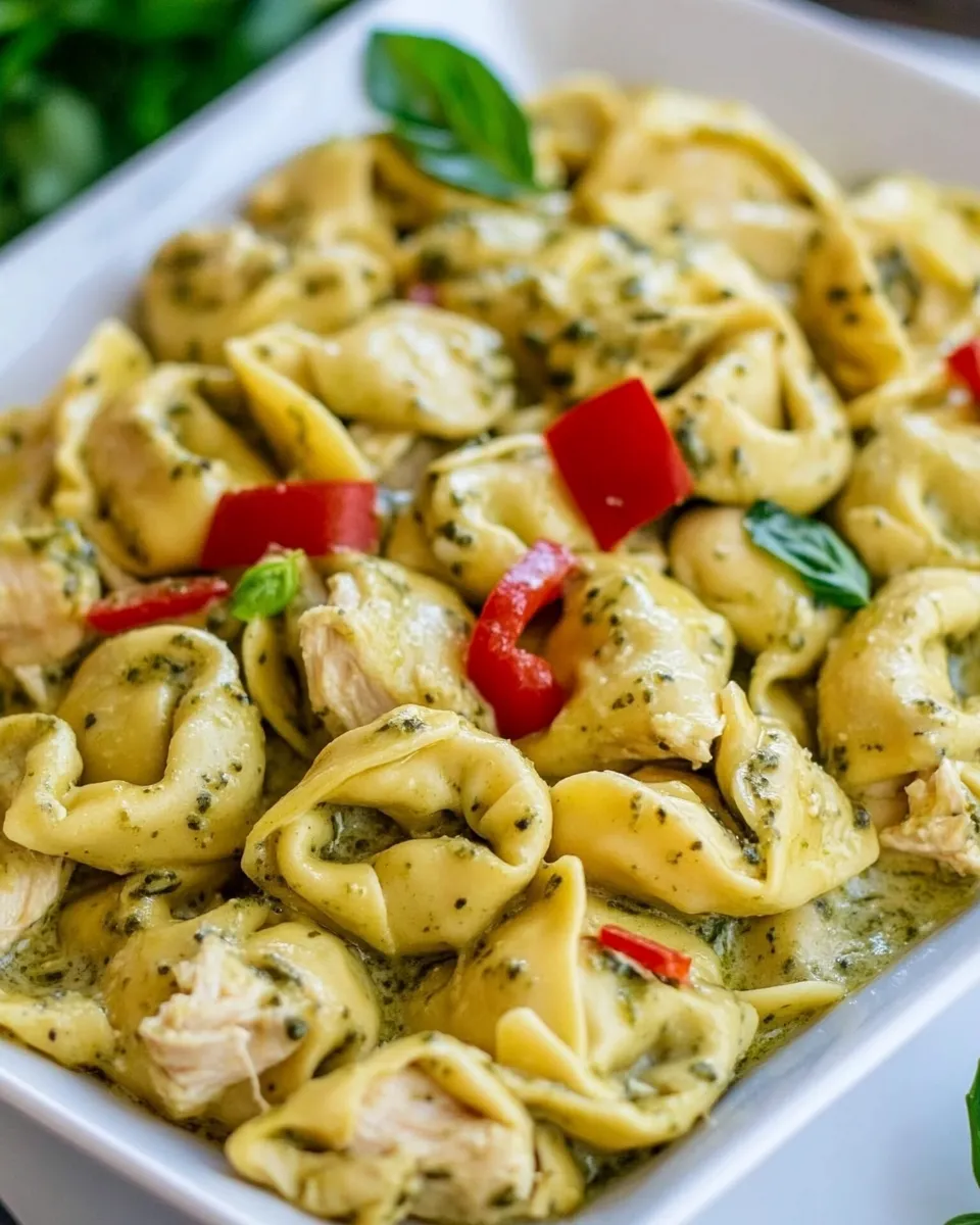 Classic Creamy Pesto Chicken Tortellini image