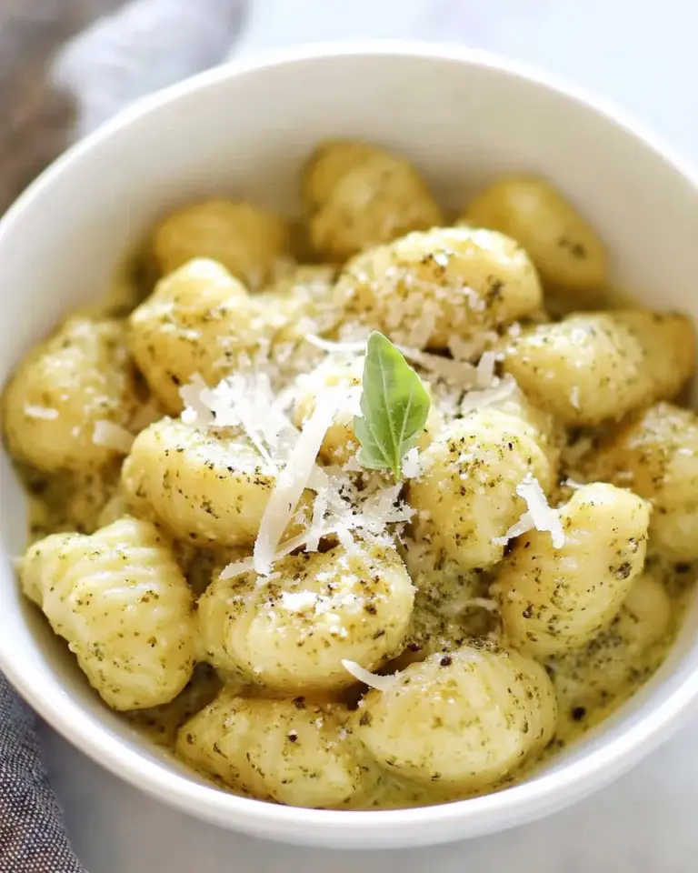 Homemade Creamy Pesto Gnocchi photo