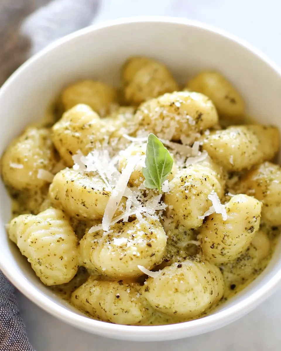 Homemade Creamy Pesto Gnocchi photo