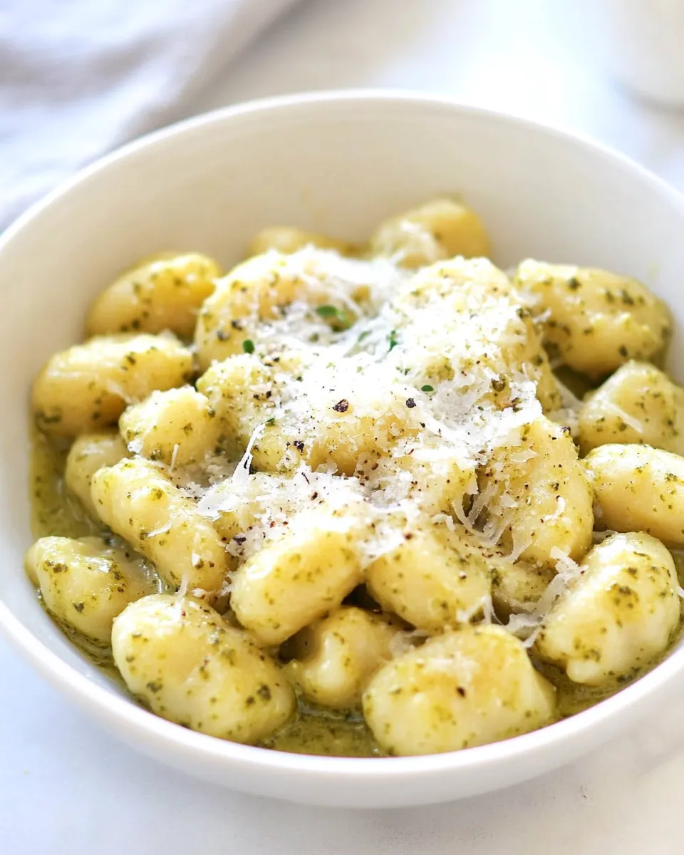 Delicious Creamy Pesto Gnocchi dish photo