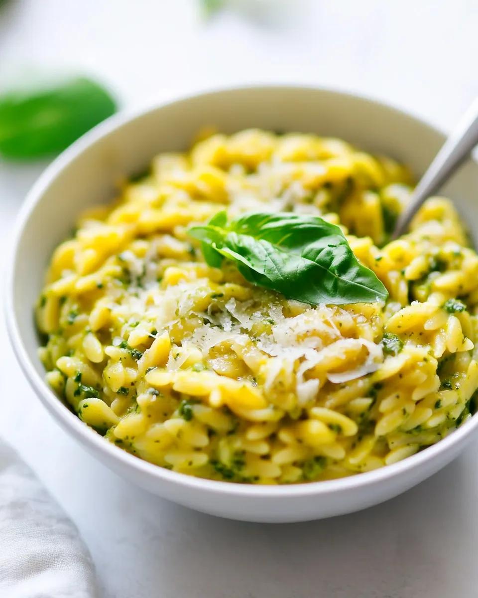 easy Creamy Pesto Orzo (30 Minutes; ONE Pot!) picture