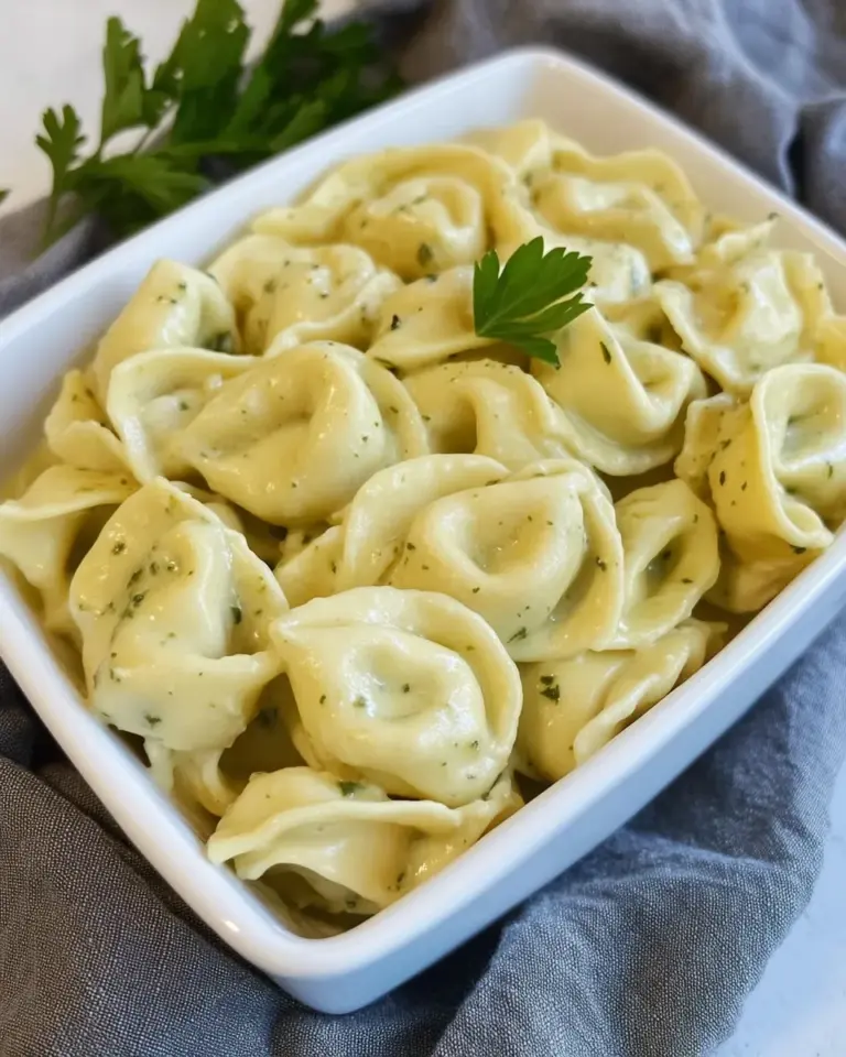 Homemade Creamy Pesto Tortellini photo