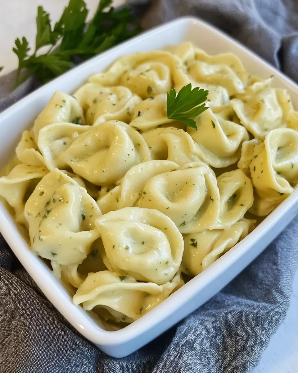 Homemade Creamy Pesto Tortellini photo