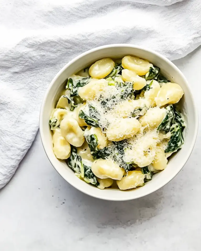 Homemade Creamy Spinach Gnocchi photo