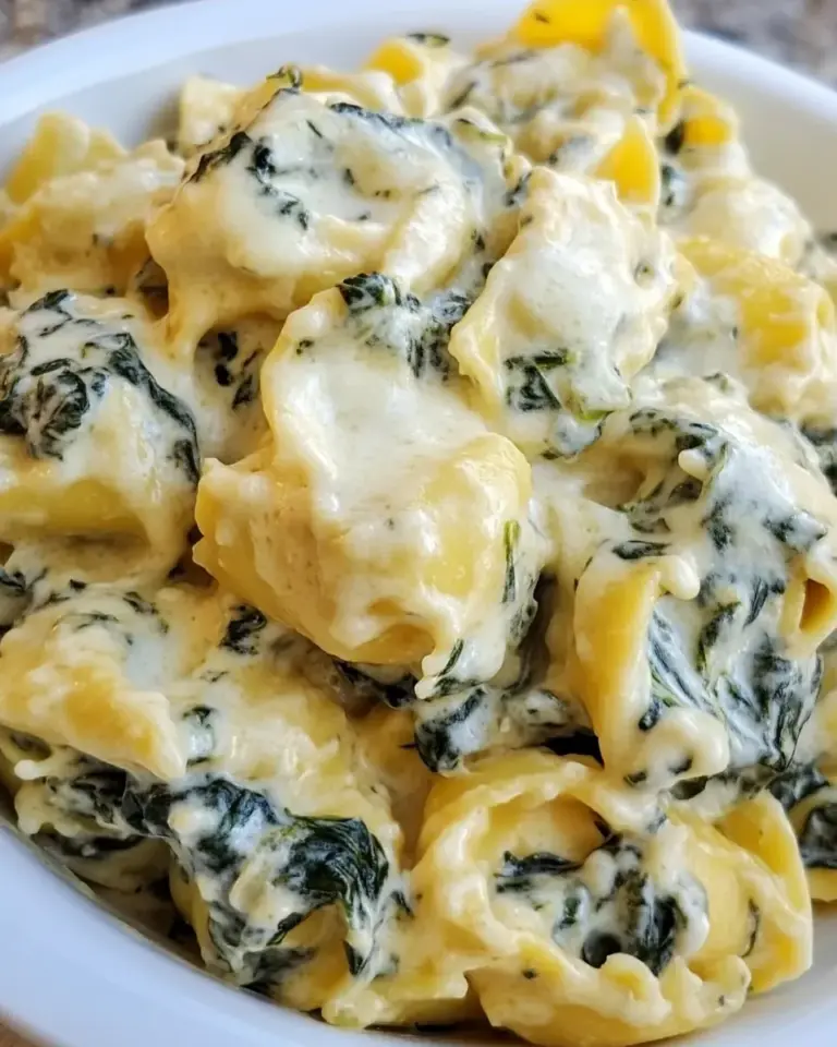 Homemade Creamy Spinach Tortellini photo