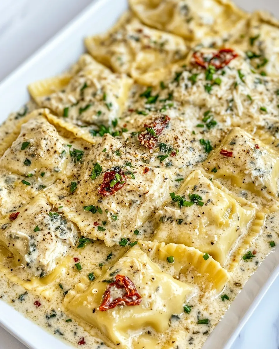 Classic Creamy Sun-Dried Tomato Chicken Ravioli image