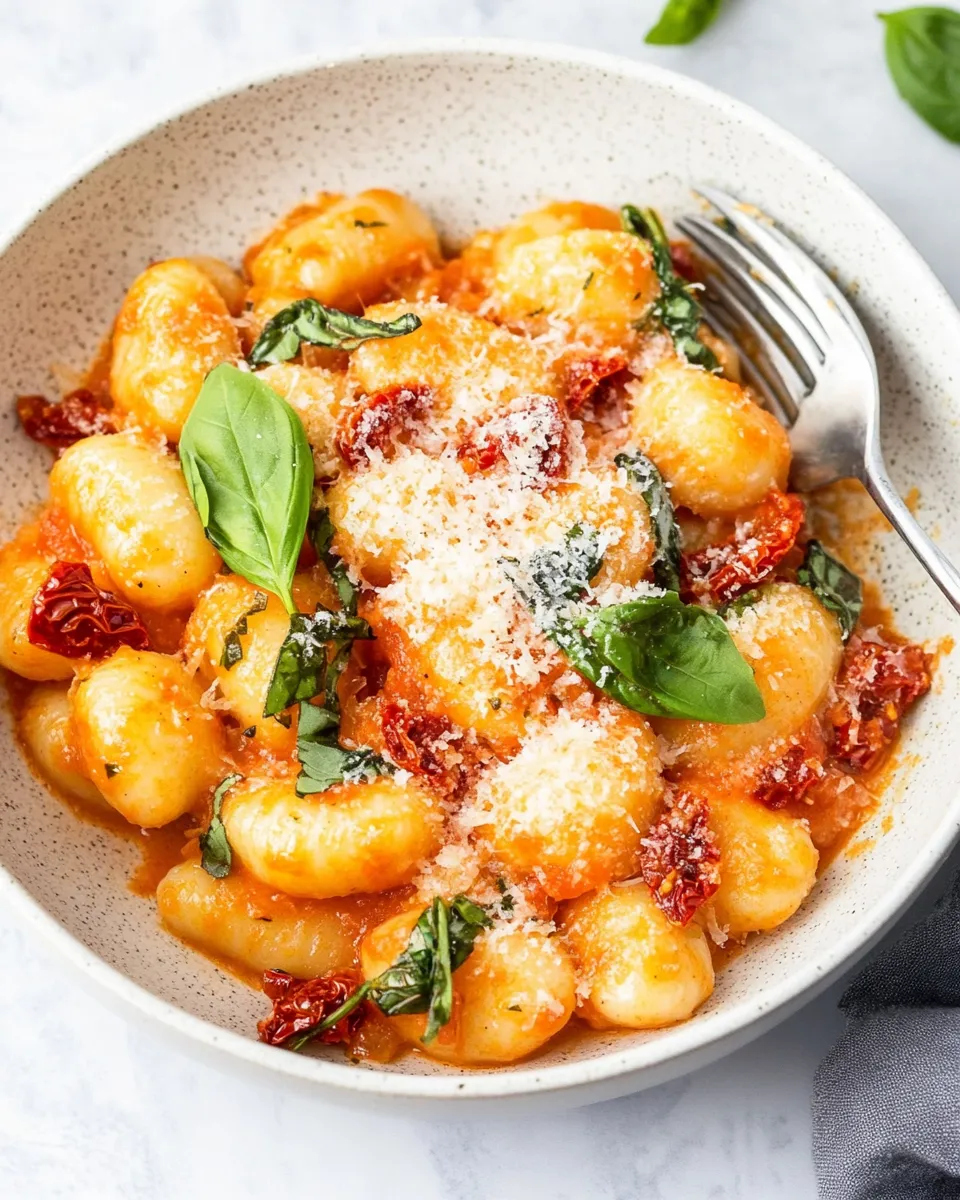 easy Creamy Sun-Dried Tomato Gnocchi recipe image