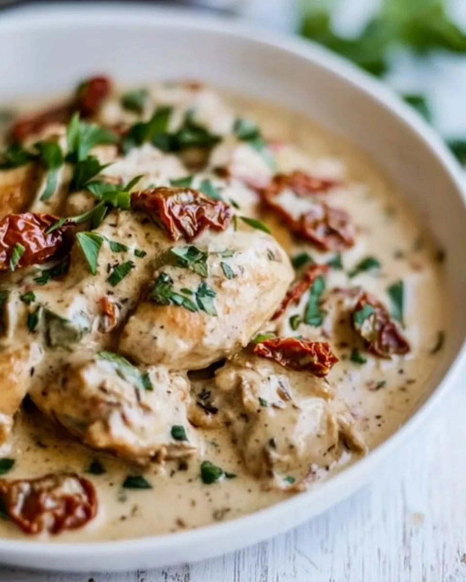 Homemade Creamy Sun Dried Tomato and Basil Chicken photo